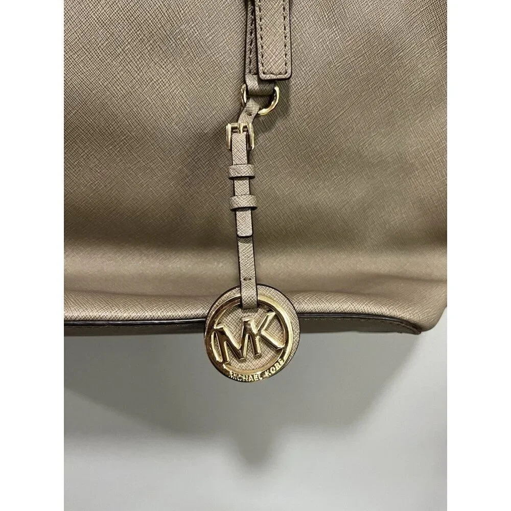 Michael Kors Jet Set Tote Shoulder Bag Brown/Tan Excellent Condition